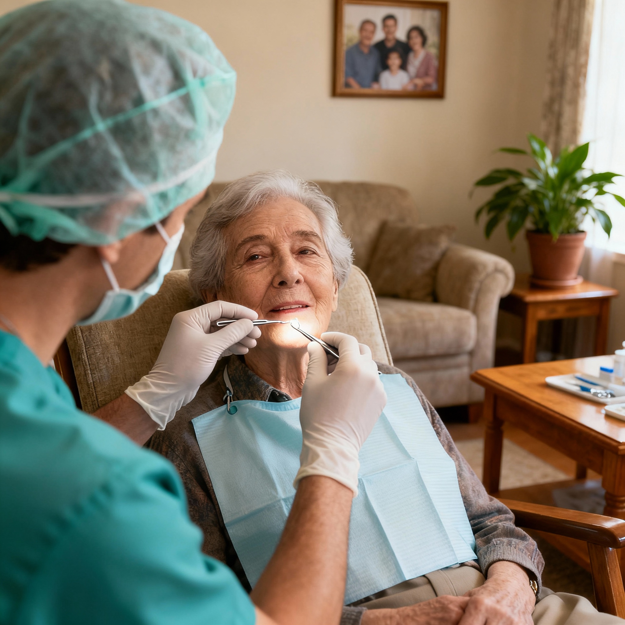 Atendimento odontológico confortável em casa